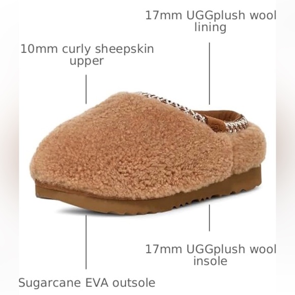 UGG Other - BNWT UGG Tasman Sheepskin Slippers in Brown chestnut size 3